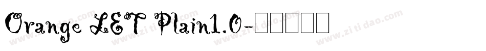 Orange LET Plain1.0字体转换
